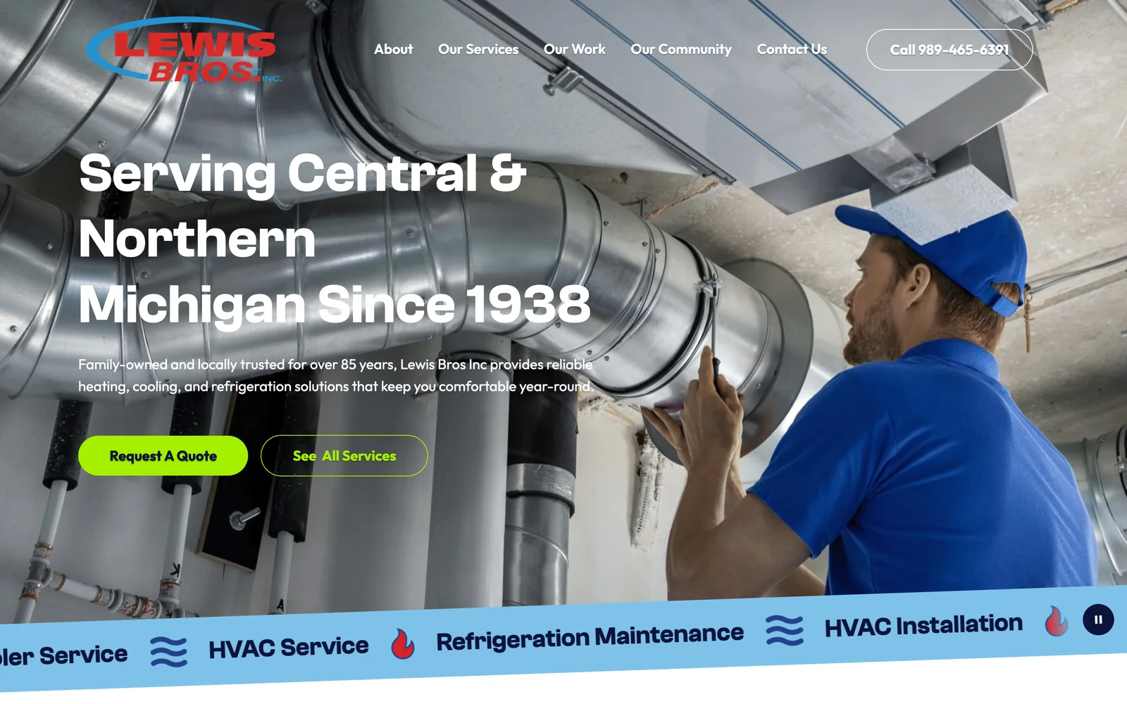 Lewis Bros Inc website