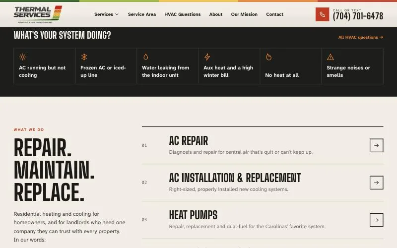 Thermal Services website